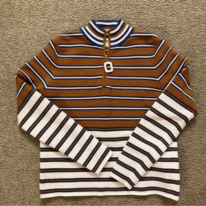 Callahan Brown and White Striped Shirt
